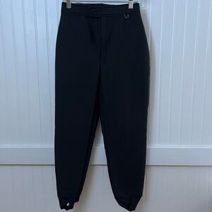 Vtg Roffe Ski Pants Gorpcore USA Made‎ Black Stirrup Skiwear Union Made Winter